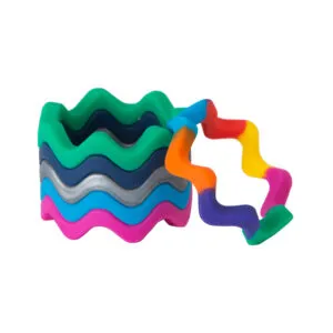 Flexibele Chewigem Wave kauwarmband – draag meerdere armbandjes tegelijk voor stijl en sensorische ondersteuning
