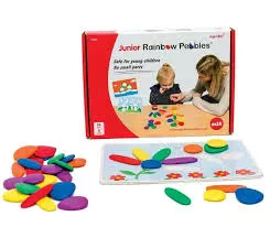 junior Rainbow Pebbles educatief speelgoed in verschillende kleuren en vormen