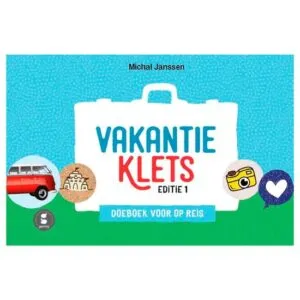 Vakantieklets deel 1 is een boekje met 24 uitscheurbare kaarten. Opdrachten die je kunt doen op één vierkante meter, bijvoorbeeld onderweg.