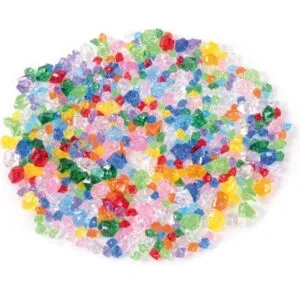 acryl diamanten lenen zich goed voor loose parts spel