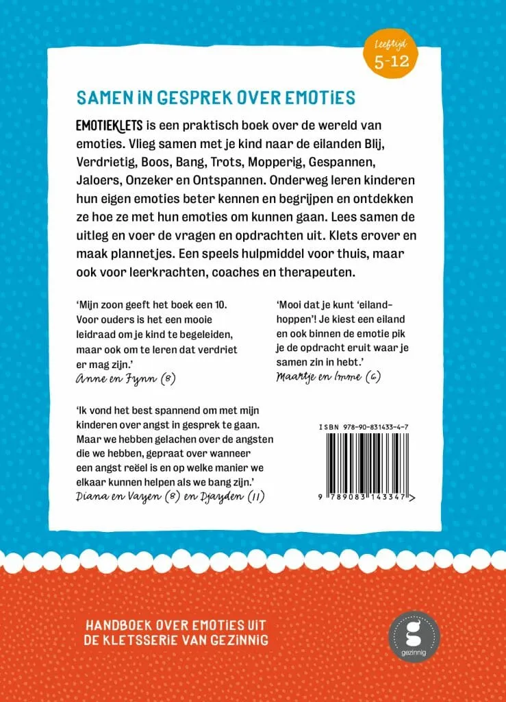 gezinnig emotieklets is een invulboek om samen te praten over emoties