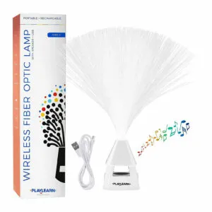 Glasvezel lamp met speaker is geschikt voor kinderen met ADHD en Autisme om te ontprikkelen. Geschikt materiaal voor gebruik in een snoezelruimte.