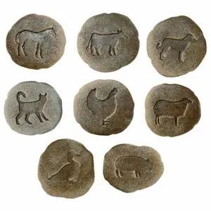 Yellow door farmyard footprints set bestaat uit 8 sensorische stenen