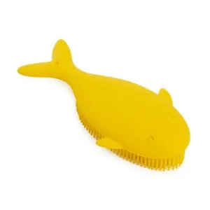 Deze vrolijke gele walvis is een geweldige sensorische borstel om kinderen en volwassenen tactiele prikkels te laten ervaren. De borstel kan gebruikt worden als borsteltherapie voor zintuiglijke stimulatie.