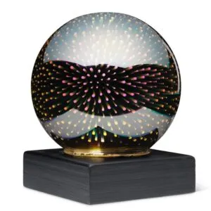 Deze glasvezel bal op een sokkel is ideaal voor gebruik op de slaapkamer of in een snoezelruimte om me tot rust te komen