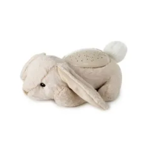 De Cloud b Twilight Bunny is een superzacht vriendje die je kind kalmeert in de donkere slaapkamer door een prachtige sterrenhemel op het plafond en de muren te projecteren.