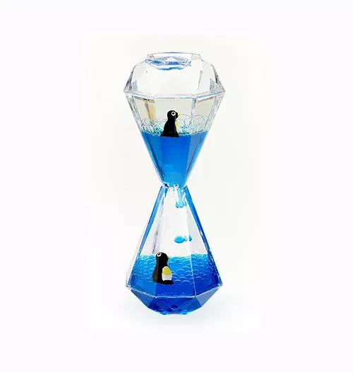 druppelbaan pinguin is voor jong en oud een mooie visuele zandloper om bij te ontspannen