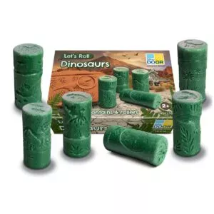 Yellow door let's roll stempel rollers zijn een fijne manier voor kinderen om creatief aan de slag te gaan met thema dino's