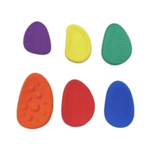 Een set van 6 zorgen stenen om te friemelen voor een betere focus in de klas