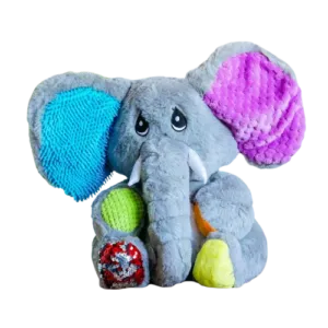 De sensorische verzwaringsknuffel olifant is het perfecte vriendje voor elk kind dat houdt van knuffelen, friemelen en rustig worden.