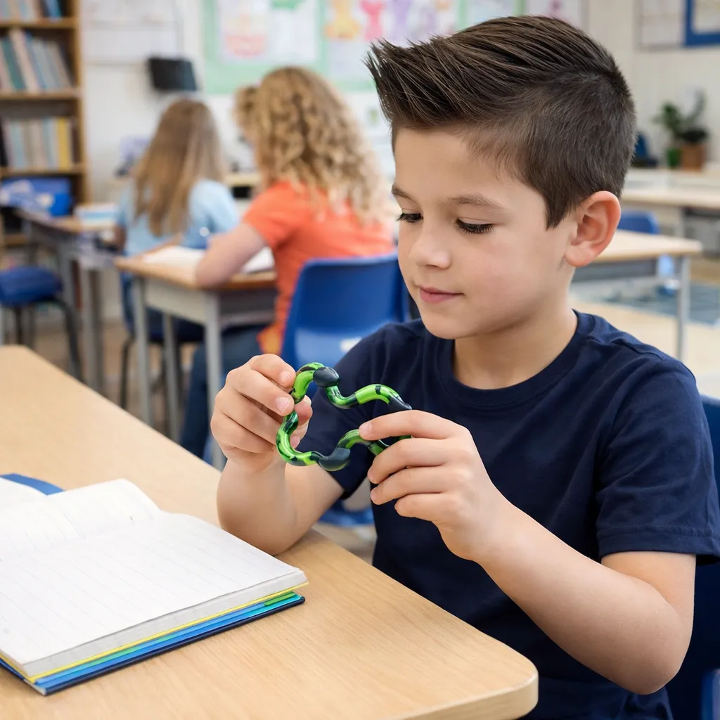 De tangle marble van tangle toys is een geweldig hulpmiddel voor in de klas
