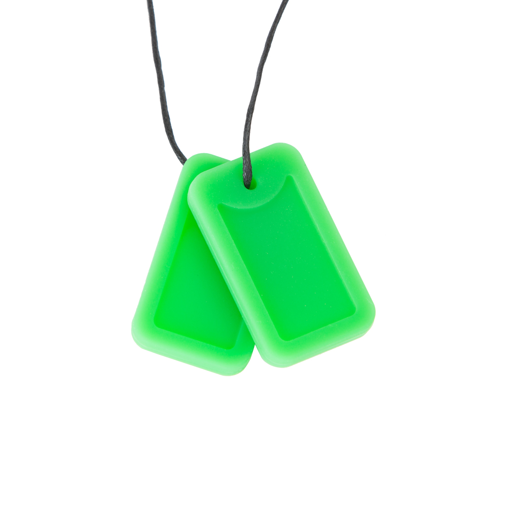 Chewigem Dog Tags bijtketting voor kinderen – helpt concentratie en zelfregulatie bij lichte kauwbehoefte