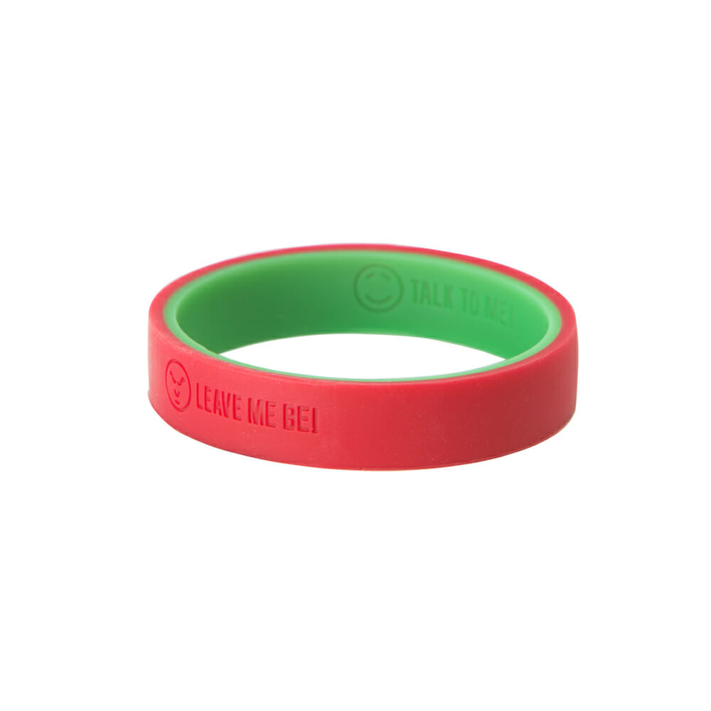 chewigem emotie armband voor volwassenen, ideaal om mensen met een beperking non verbaal hun gevoel weer te geven.