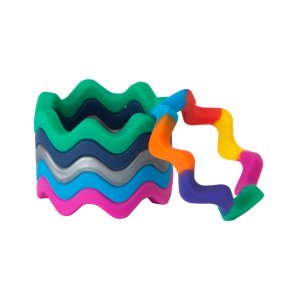 Flexibele Chewigem Wave kauwarmband – draag meerdere armbandjes tegelijk voor stijl en sensorische ondersteuning