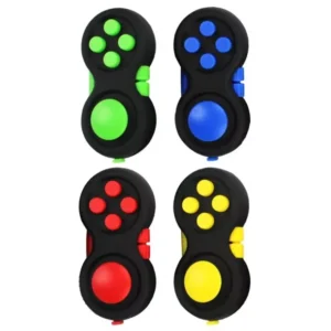 Fidget pad – compact anti-stress speelgoed met meerdere klik-, draai- en schuiffuncties voor focus en ontspanning