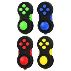Fidget pad – compact anti-stress speelgoed met meerdere klik-, draai- en schuiffuncties voor focus en ontspanning