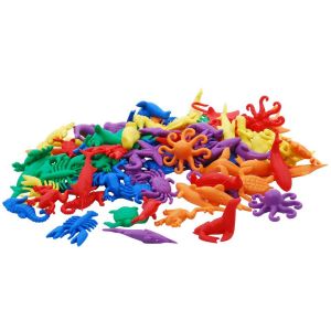 Deze waterdieren set is ideaal ontwikkelingsmateriaal. Gebruik de waterdieren met onze pincetten om de fijne motoriek te oefenen door te sorteren.