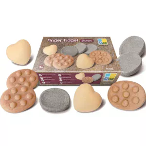 Met deze friemelstenen help je kinderen al friemelend om spanning te verminderen. Effectief bij kinderen met autisme en hooggevoeligheid. Het friemelen met de stenen helpt kinderen met adhd om beter te concentreren. Erg mooi hulpmiddel voor in de klas.