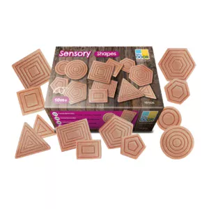 Deze tactiele stenen in diverse vormen zijn ideaal om kinderen de vormen te leren herkennen door ze ook te voelen.