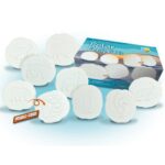 De noordpool voetafdrukken is een set bestaande uit 8 stenen waarmee je kind de winterse dierenwereld leert kennen, maar ook kan stempelen.