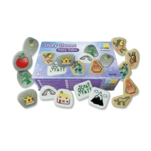 Met deze sprookjes vertelstenen (verhaalstenen) kan je kind niet alleen de bekende sprookjes, maar ook eigen fantasieverhalen bedenken.