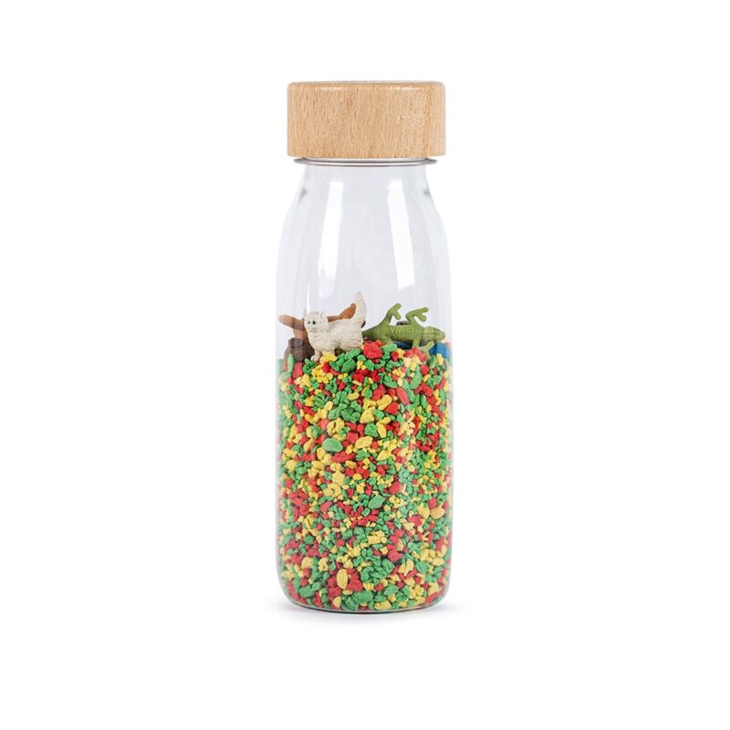 petit boum spy bottle huisdieren, laat je kind de huisdieren ontdekken in deze sensorische fles