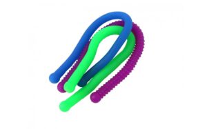 Twiddle squish n 'stretch textured is heerlijk friemelspeelgoed met textuur. Laat je kind het rekbare koord uitrekken of ermee friemelen.
