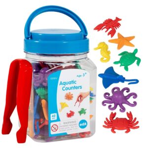Waterdieren Telmateriaal set is ideaal om kinderen te leren tellen en sorteren. Ook prima inzetbaar bij een themales over water of zeedieren.
