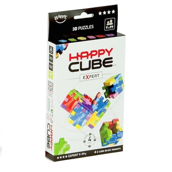 Happy Cube Expert is de moeilijkste versie van de happy cube familie. Elke kubus heeft een verschillende vorm, kleur en oplossing. Ben je gaandeweg een uitblinker geworden in het puzzelen? Bij Happy Cube Expert duiken we in de wereld van befaamde genies. Ga tot het uiterste en ervaar Albert Einstein met de paarse puzzel. Kun jij deze breinpuzzels oplossen?