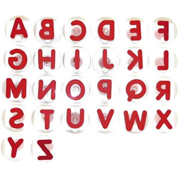De hoofdletter stempels zijn ideaal om kinderen bekend te maken met het alfabet. Door de grote van de stempels zijn ze ook makkelijk te bedienen voor jonge kinderen.