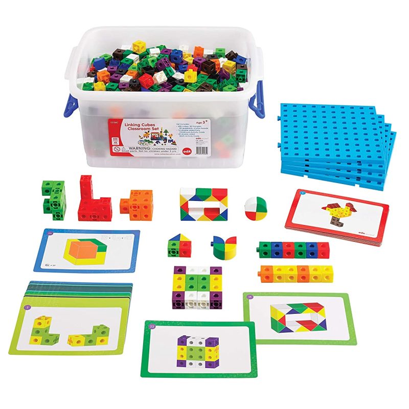 linking cubes schoolset is prachtig onderwijsmateriaal voor in de kleuterklas. Bouw met de kubussen dieren en patronen na. Een speelse manier om rekenprincipes te leren.