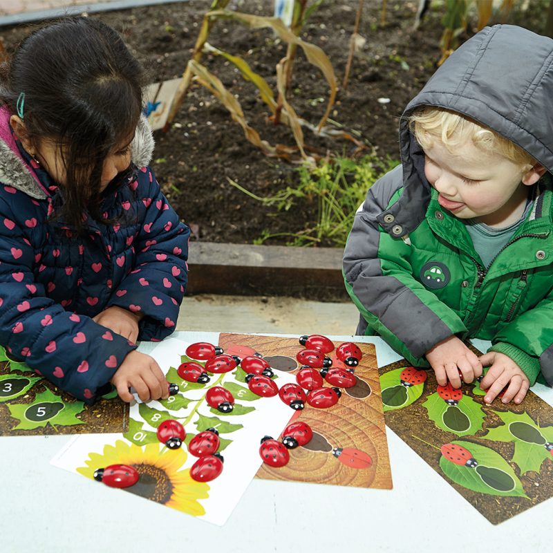 telstenen lieveheersbeestje dagen jonge kinderen uit om al spelend te leren tellen.