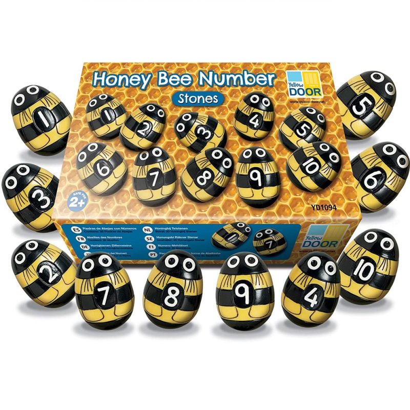 honingbij cijferstenen van yellow door laten jonge kinderen kennismaken met cijfers en getalbegrip.