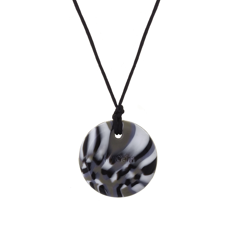 Chewigem Buttons bijtketting – stevige kauwketting voor jongens en meiden, kleurrijk sensorisch sieraad in lolly-stijl