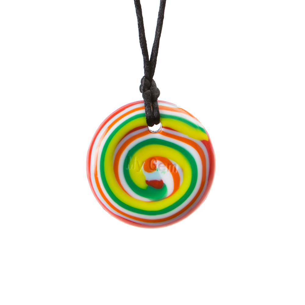 Chewigem Buttons kauwketting – veilig bijtsieraad voor kinderen, vrolijk design zoals een lolly