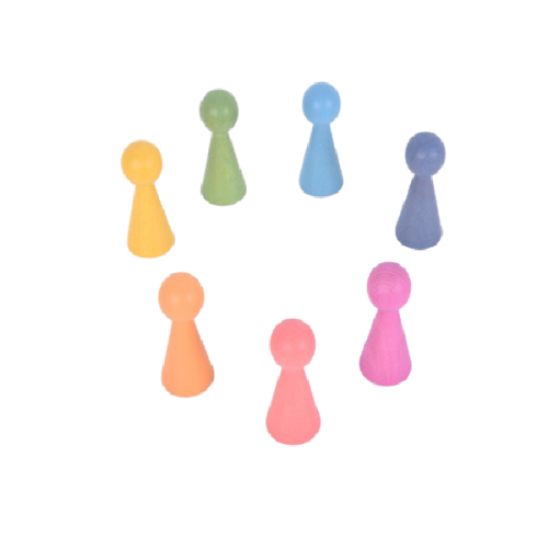 TickiT houten regenboog figuren is een set van 7 massief beukenhouten figuren. Ideaal om te tellen en sorteren en spelen van fantasierijk spel.