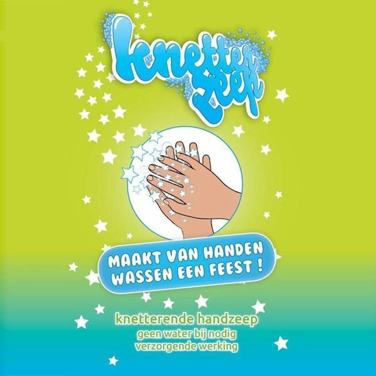 knetterzeep is ideaal om de handen te wassen zonder water. Kinderen zijn dol op het knisperen van de zeep