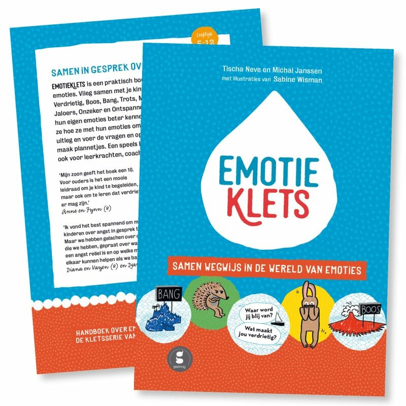 Het invulboek Emotieklets is een hulpmiddel om op een ontspannen manier te praten over emoties en plannetjes te maken om beter met al die emoties om te gaan.