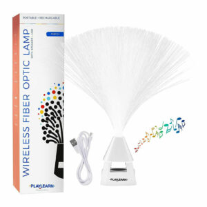 Glasvezel lamp met speaker is geschikt voor kinderen met ADHD en Autisme om te ontprikkelen. Geschikt materiaal voor gebruik in een snoezelruimte.