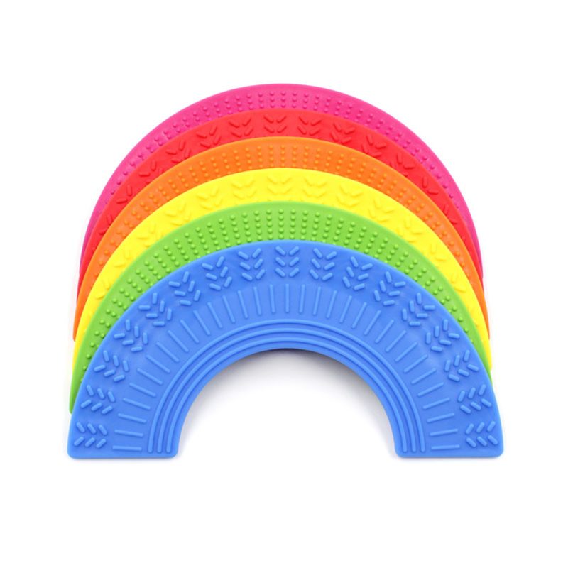 ark regenboog is een fidget en bijtspeelgoed in een