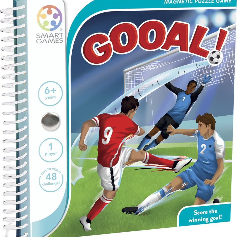 Gooal is een geweldig spel voor onderweg. Plaats de puzzelstukken, passeer de bal naar de andere spelers van je team en maak de winnende goal!