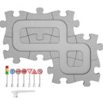 muffik magnetische autobaan om spelenderwijs te combineren met de sensorische matten