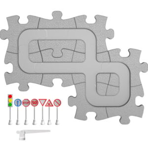 muffik magnetische autobaan om spelenderwijs te combineren met de sensorische matten