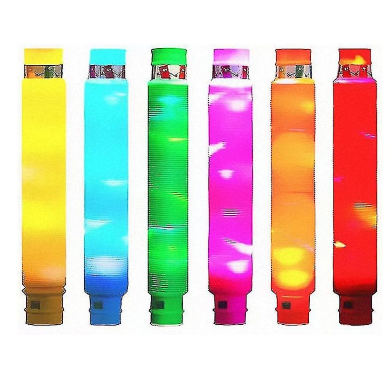 Deze pop tubes geven licht, geweldig sensorisch friemelmateriaal!