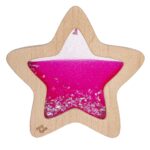 Alle magie van onze flessen, nu in de vorm van een ster, met een beukenhouten frame, ideaal voor de handjes van de kleintjes.