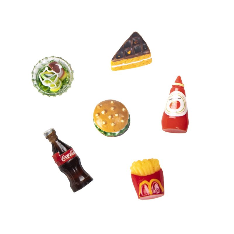 Petit boum Mac Burger met snacks, geniet van fastfood in een ontdekfles