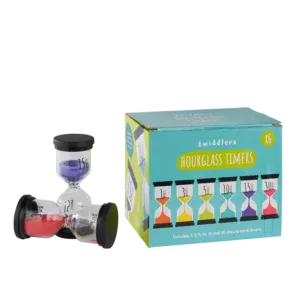 Zandlopers zijn ideaal om kinderen te helpen bij het aanleren van tijdsbesef. Gebruik ze in de klas of thuis.
