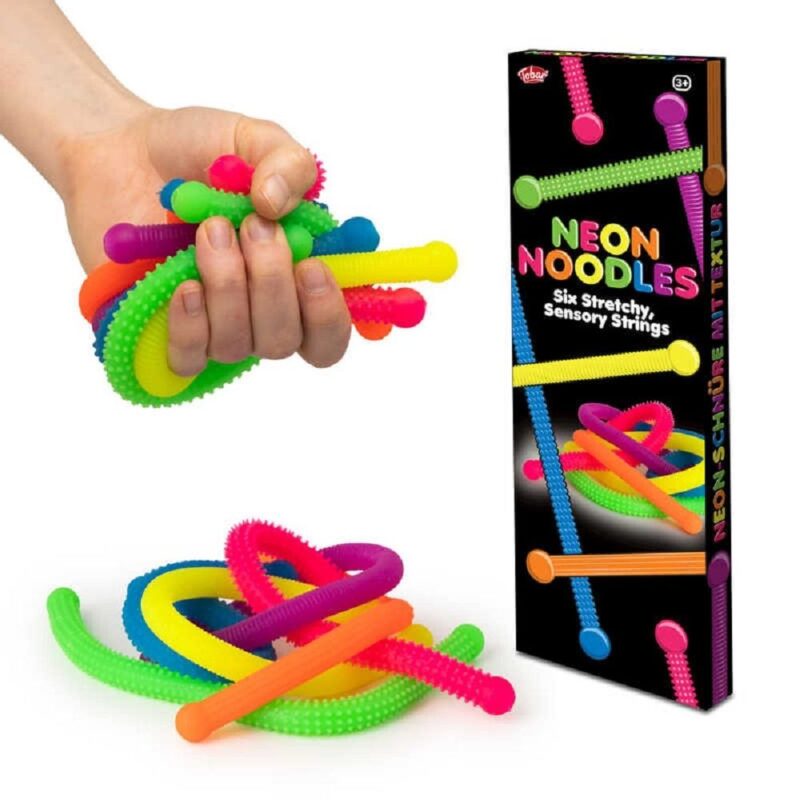 De neon noodles worden geleverd in een set van 6 stuks.