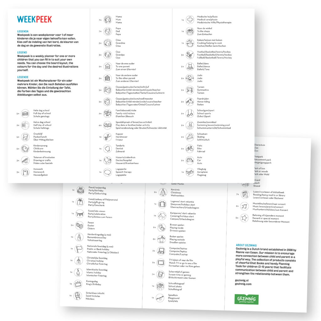 Weekplanning visueel maken met weekpeek van gezinnig.