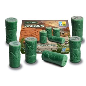 Yellow door let's roll stempel rollers zijn een fijne manier voor kinderen om creatief aan de slag te gaan met thema dino's